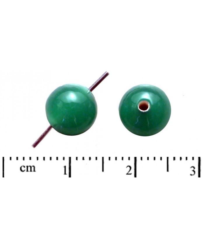 Vinuté perle české - kulička, 8mm, zelený opál