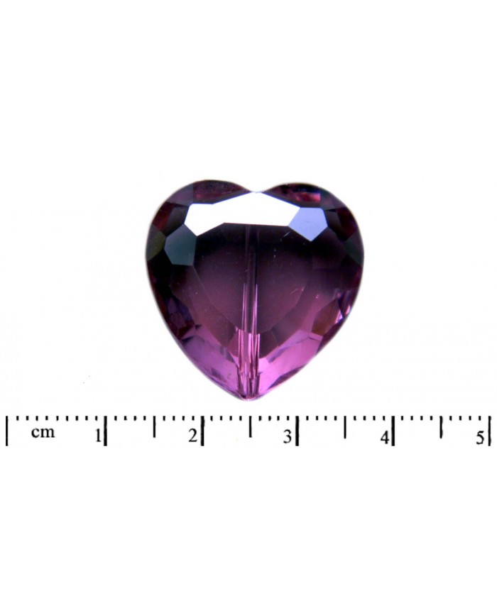 MC perle, srdce - 22mm, alexandrit