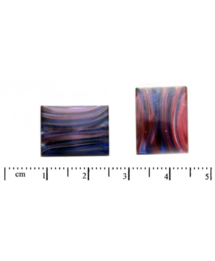 Skl. kameny nalepovací, obdélník - 16x12mm, tmavě modrá + růžová