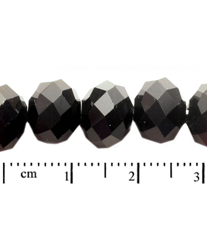 MC perle, rondelka - 8x10mm, černá