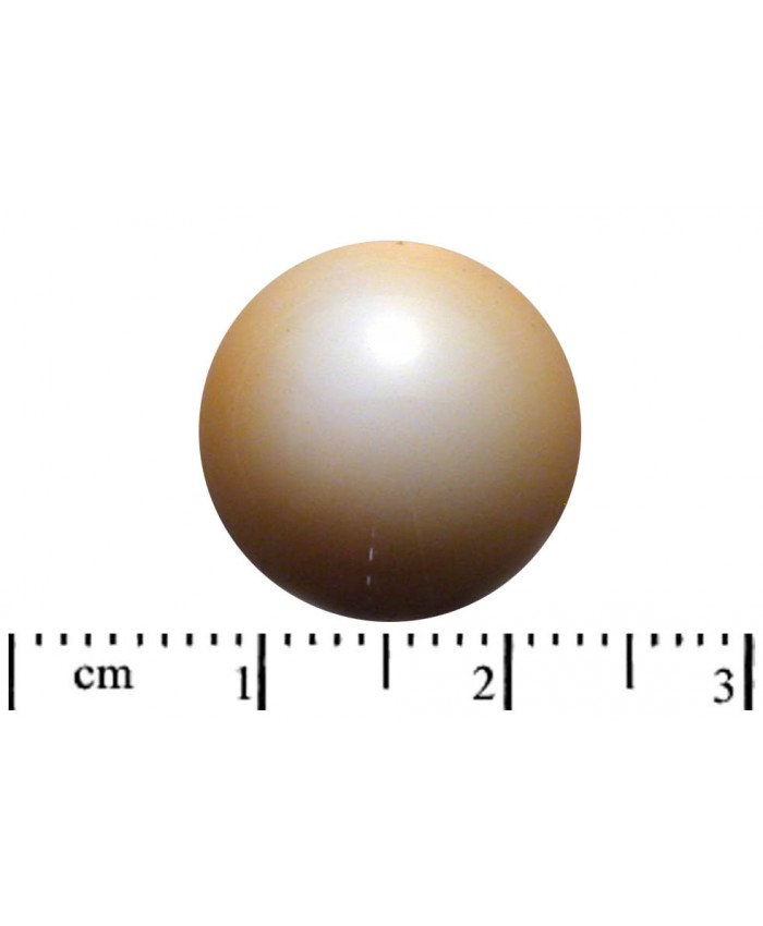 Kabašon kruhový - 15mm, karamel