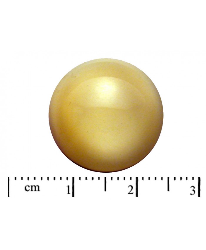 Kabašon kruhový - 18mm, žlutý měsíční svit