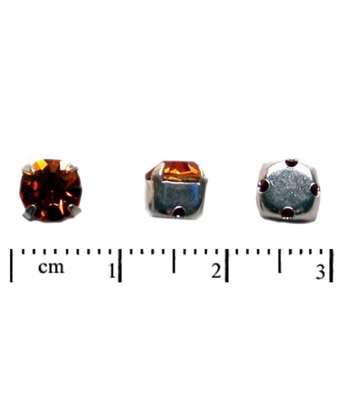 MC šaton ss30 ve stříbrném kotlíku - 6,5mm, topaz