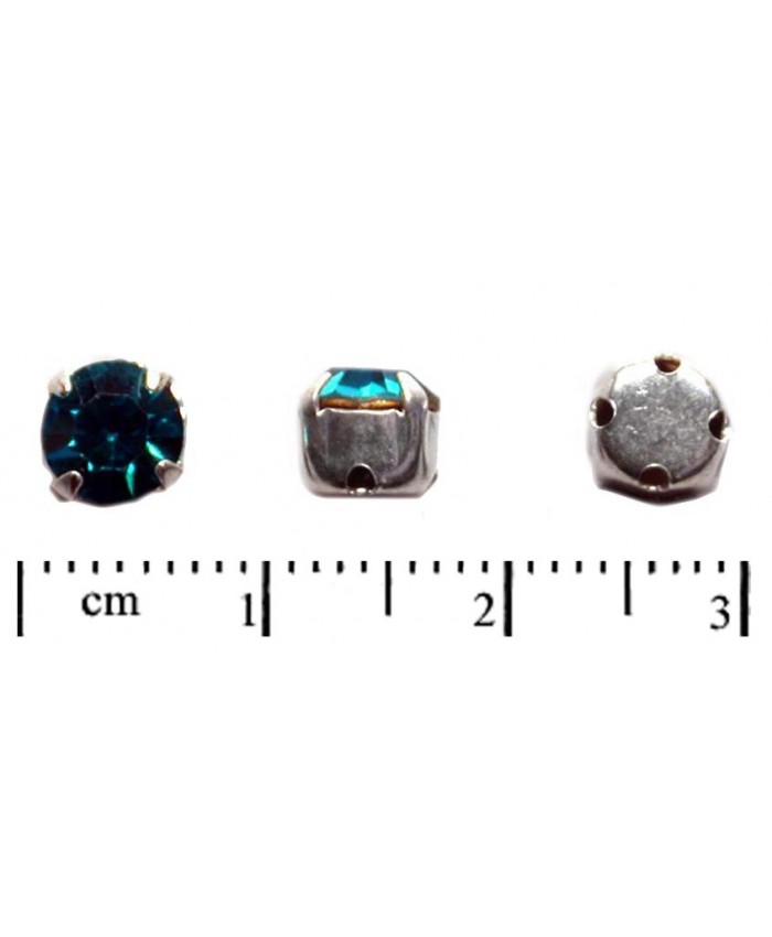 MC šaton ss30 ve stříbrném kotlíku - 6,5mm, zirkon