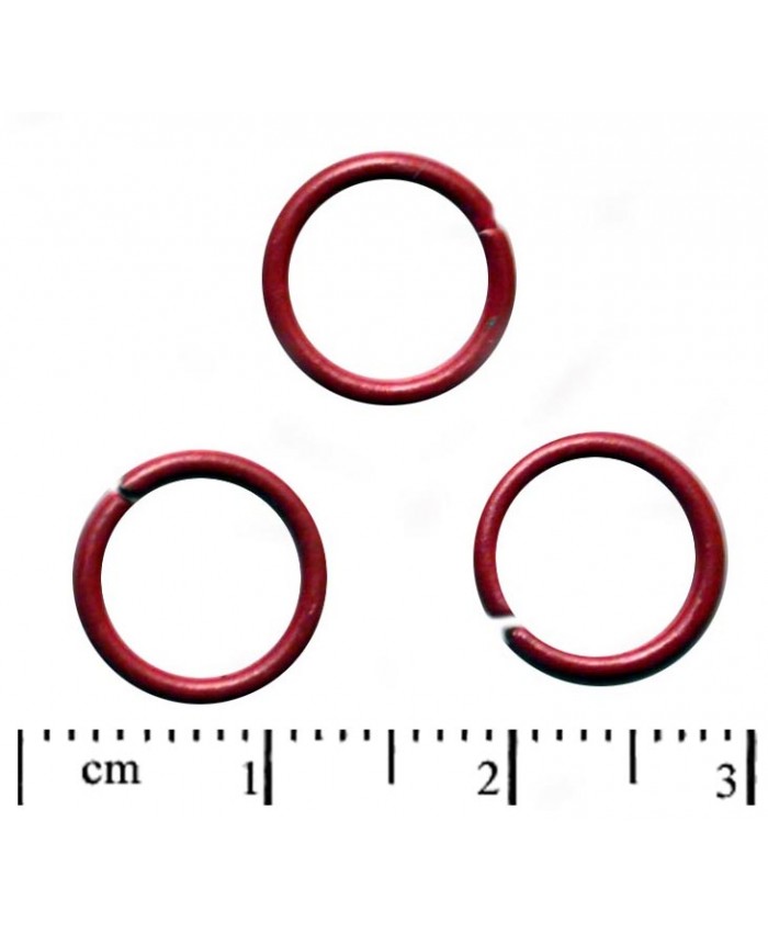 Kroužek spojovací lakovaný - 10x1,2mm, červený;