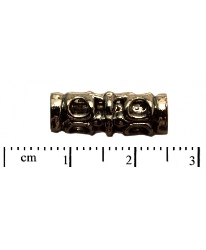 Kovová trubička děrovaná, 18x7mm (průvlek 3,5mm) , antracit