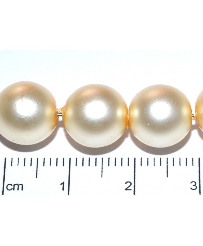 Voskové perle - 10mm, krémová mat