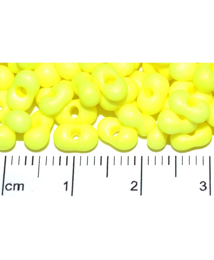 Rokajl český - farfalle - 6,5mm, žlutá neonová mat