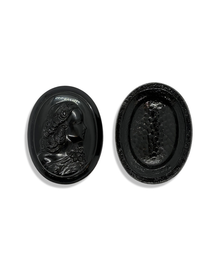 Kamej - 40x30mm, černá