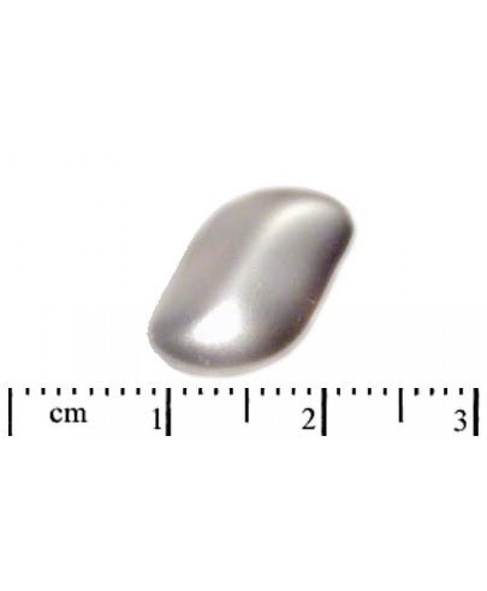 Krystalový knoflík č. 24 - 16x10mm, krystal + bílá perleť