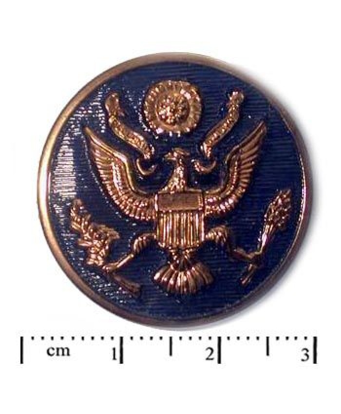 Americký knoflík č. 19 - 28,5mm, tmavě modrá + bronz