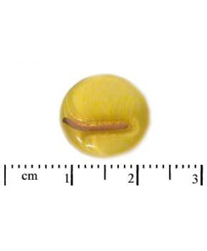 Knoflík žlutý č. 2 - 14mm, žlutá sytá + zlato