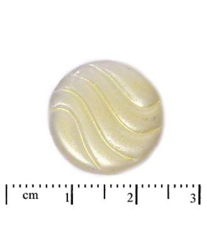 Knoflík žlutý č. 9 - 8mm, bílá + žlutá perleť