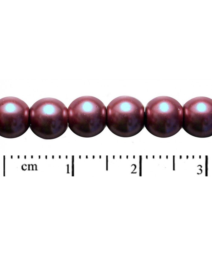 Voskové perle import - 6mm, světlá měděná