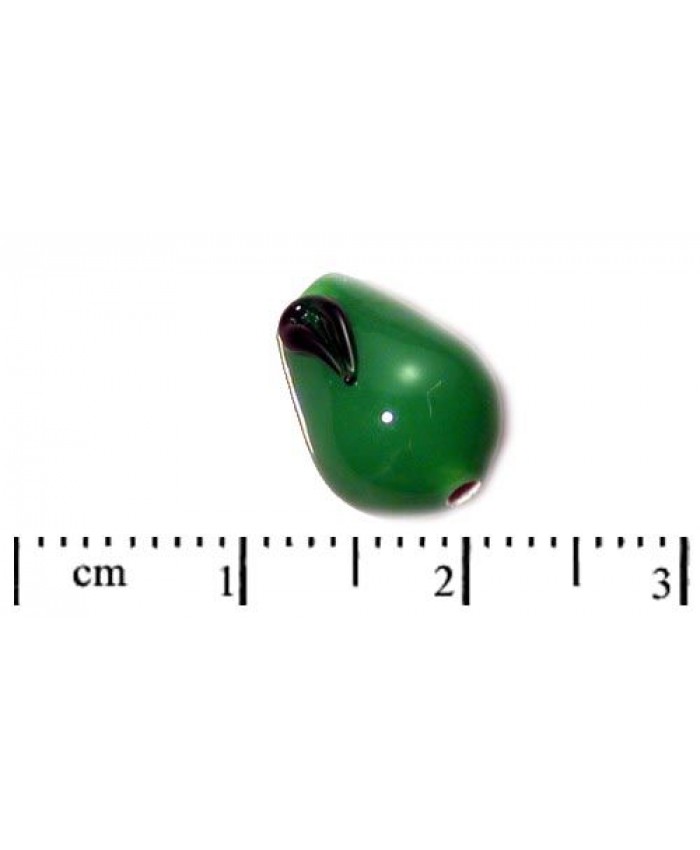 Vinuté perle české - ovoce, 12x8mm, hruška