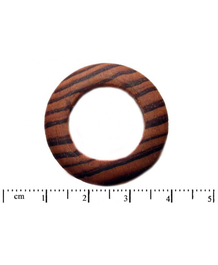 Dřevěné korále, divoké dřevo, donut - 30mm